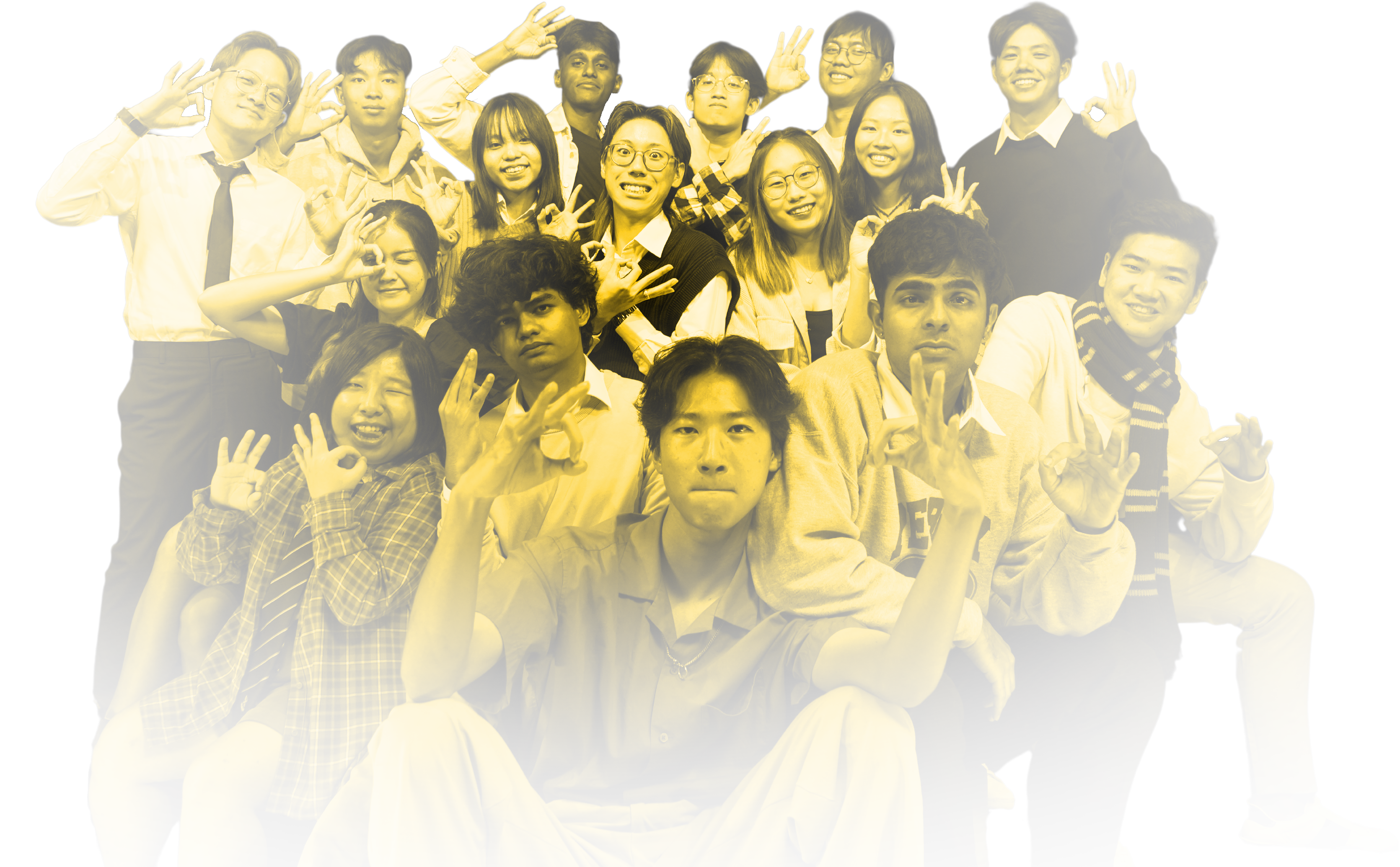 A faint image of the 41st Hall Council Committee.